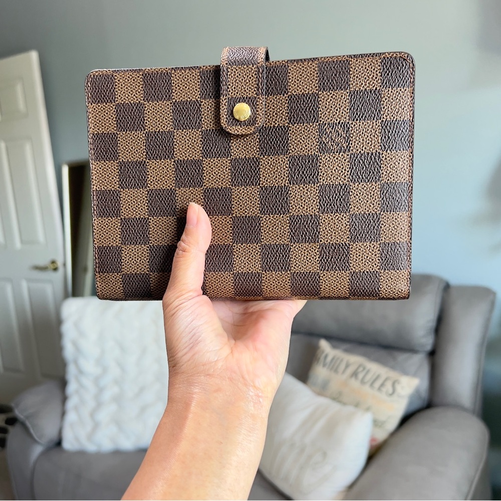 SOLD-Authentic Louis Vuitton Agenda MM Damier Ebene - Picture 3 of 16